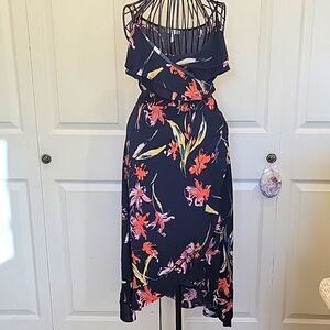 LEITH Floral High Low Wrap Dress Size XS